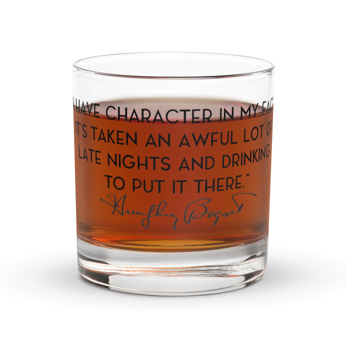 Bogart Quote Cocktail Glass