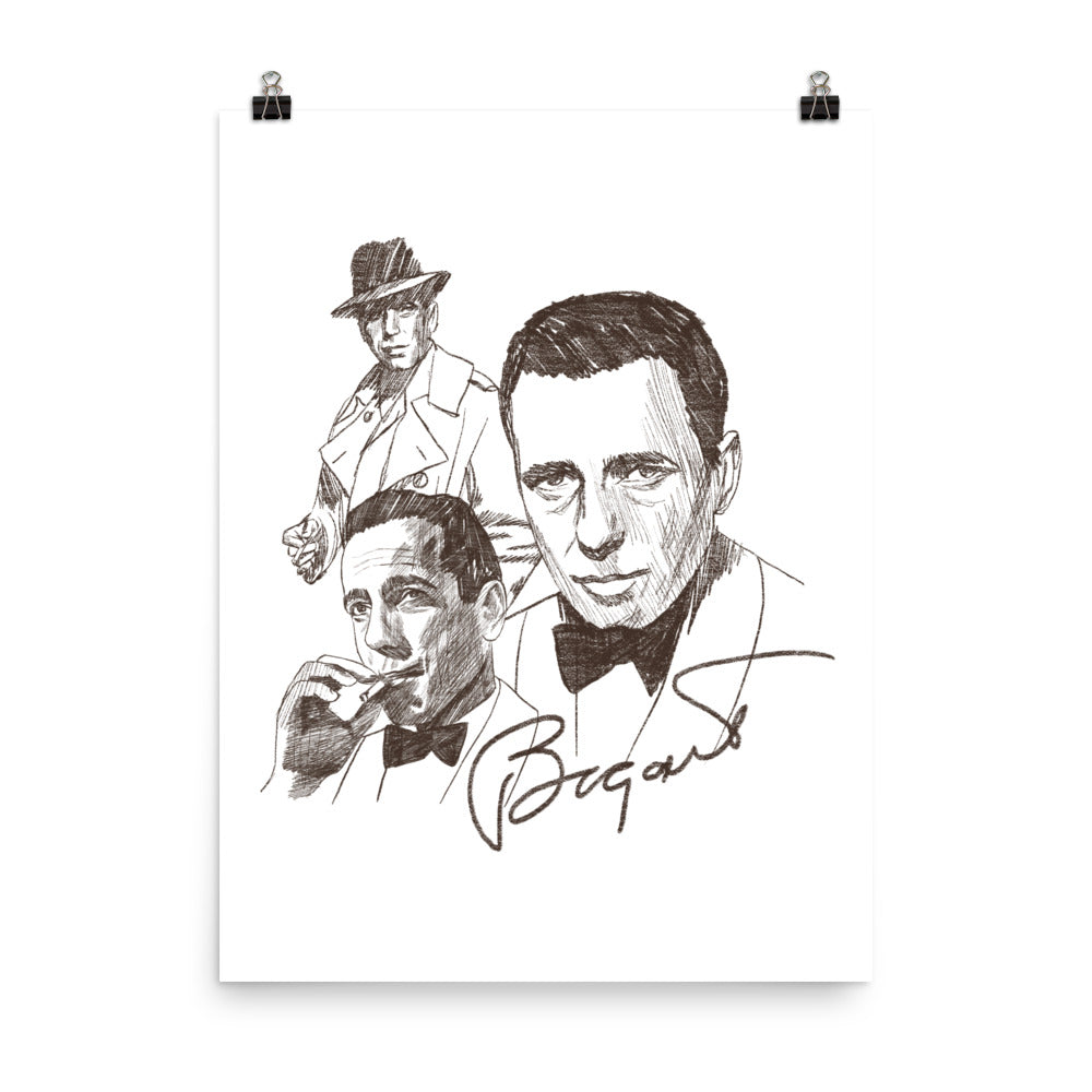 Bogart Sketch Poster